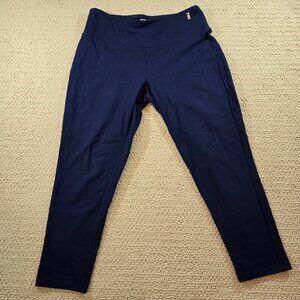 TeezHer Womens Medium Blue Capri Leggings 9" Rise